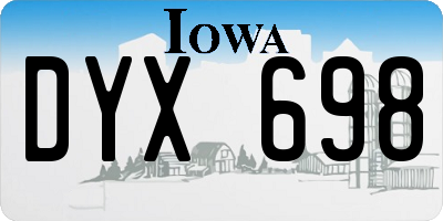 IA license plate DYX698