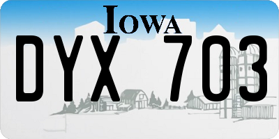 IA license plate DYX703