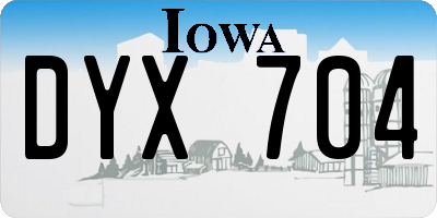 IA license plate DYX704