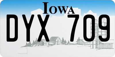 IA license plate DYX709