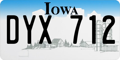 IA license plate DYX712