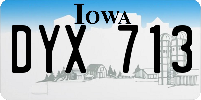 IA license plate DYX713