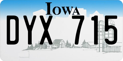 IA license plate DYX715