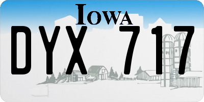 IA license plate DYX717