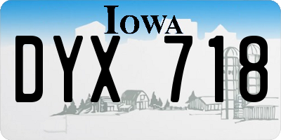 IA license plate DYX718