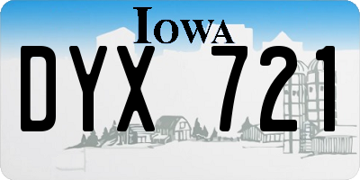 IA license plate DYX721