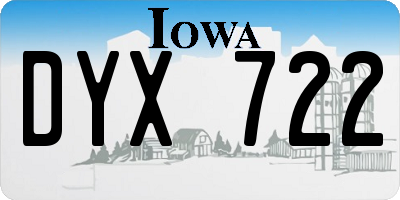 IA license plate DYX722