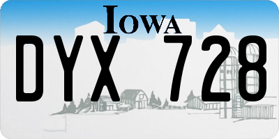 IA license plate DYX728