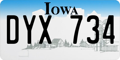 IA license plate DYX734