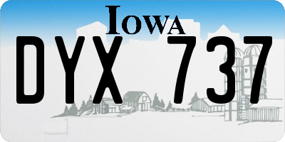 IA license plate DYX737
