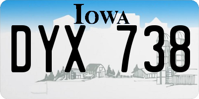 IA license plate DYX738