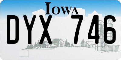 IA license plate DYX746