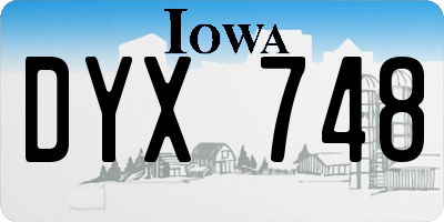 IA license plate DYX748