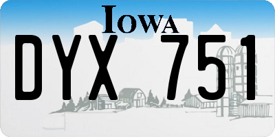 IA license plate DYX751