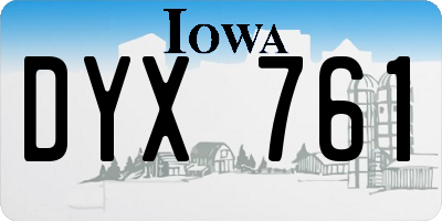 IA license plate DYX761