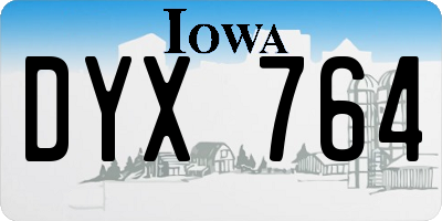 IA license plate DYX764