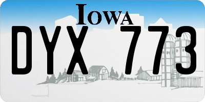 IA license plate DYX773