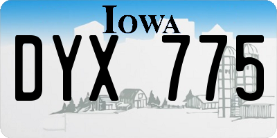 IA license plate DYX775