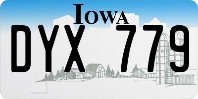 IA license plate DYX779