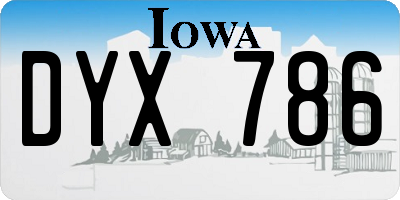 IA license plate DYX786