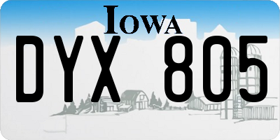 IA license plate DYX805