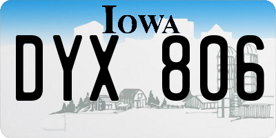 IA license plate DYX806