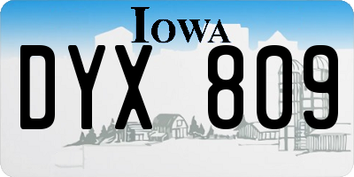 IA license plate DYX809