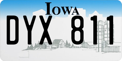 IA license plate DYX811