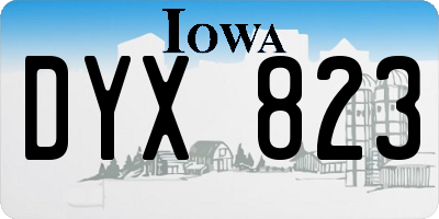 IA license plate DYX823