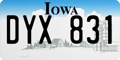 IA license plate DYX831