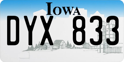 IA license plate DYX833