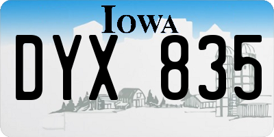 IA license plate DYX835