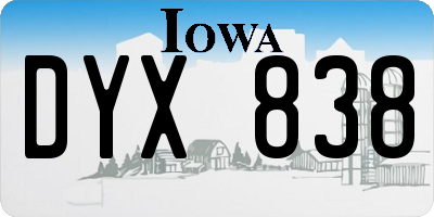 IA license plate DYX838