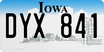 IA license plate DYX841