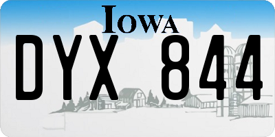 IA license plate DYX844