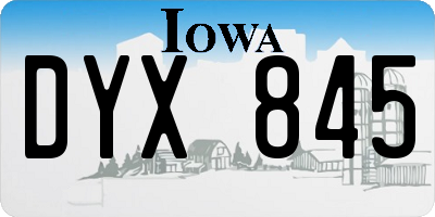 IA license plate DYX845