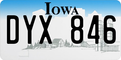 IA license plate DYX846