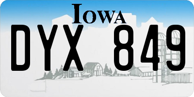 IA license plate DYX849