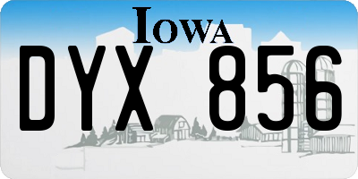 IA license plate DYX856