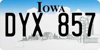 IA license plate DYX857