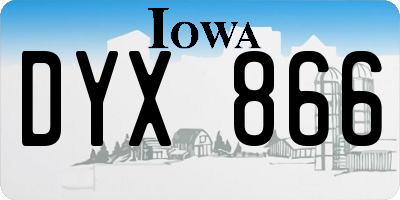 IA license plate DYX866
