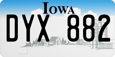 IA license plate DYX882