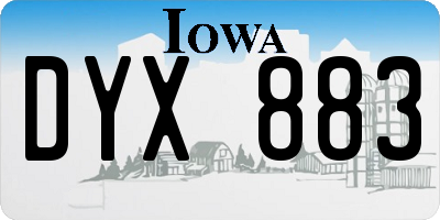 IA license plate DYX883