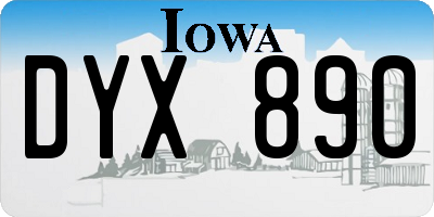 IA license plate DYX890