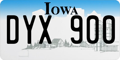 IA license plate DYX900