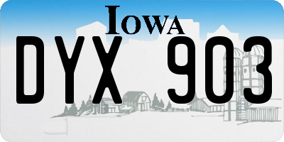 IA license plate DYX903