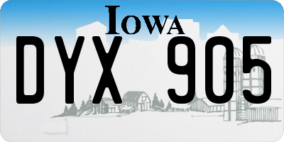 IA license plate DYX905