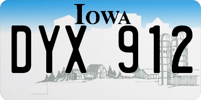 IA license plate DYX912