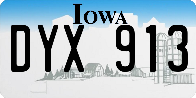 IA license plate DYX913