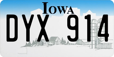 IA license plate DYX914